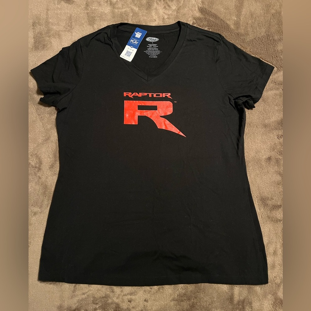 Ford Trucks Women's Raptor R V-Neck T-Shirt - Large